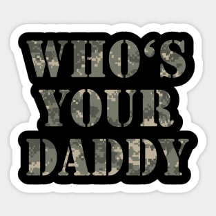 Funny Military Dad Army Camo Sticker